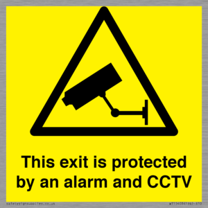 This exit is protected by an alarm and CCTV